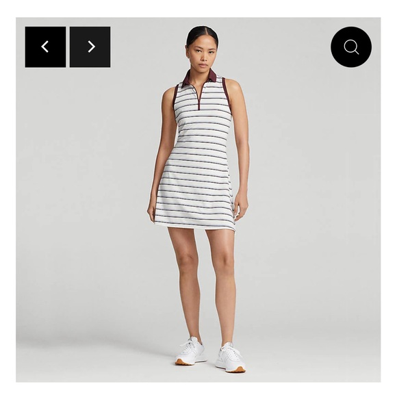 NWT RLX Ralph Lauren Women Striped Sleeveless Zip Airflow Polo Golf Dress Size S - Picture 4 of 13